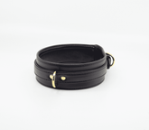 Love In Leather Premium Faux Leather Collar & Leads Black Collars and Leads
